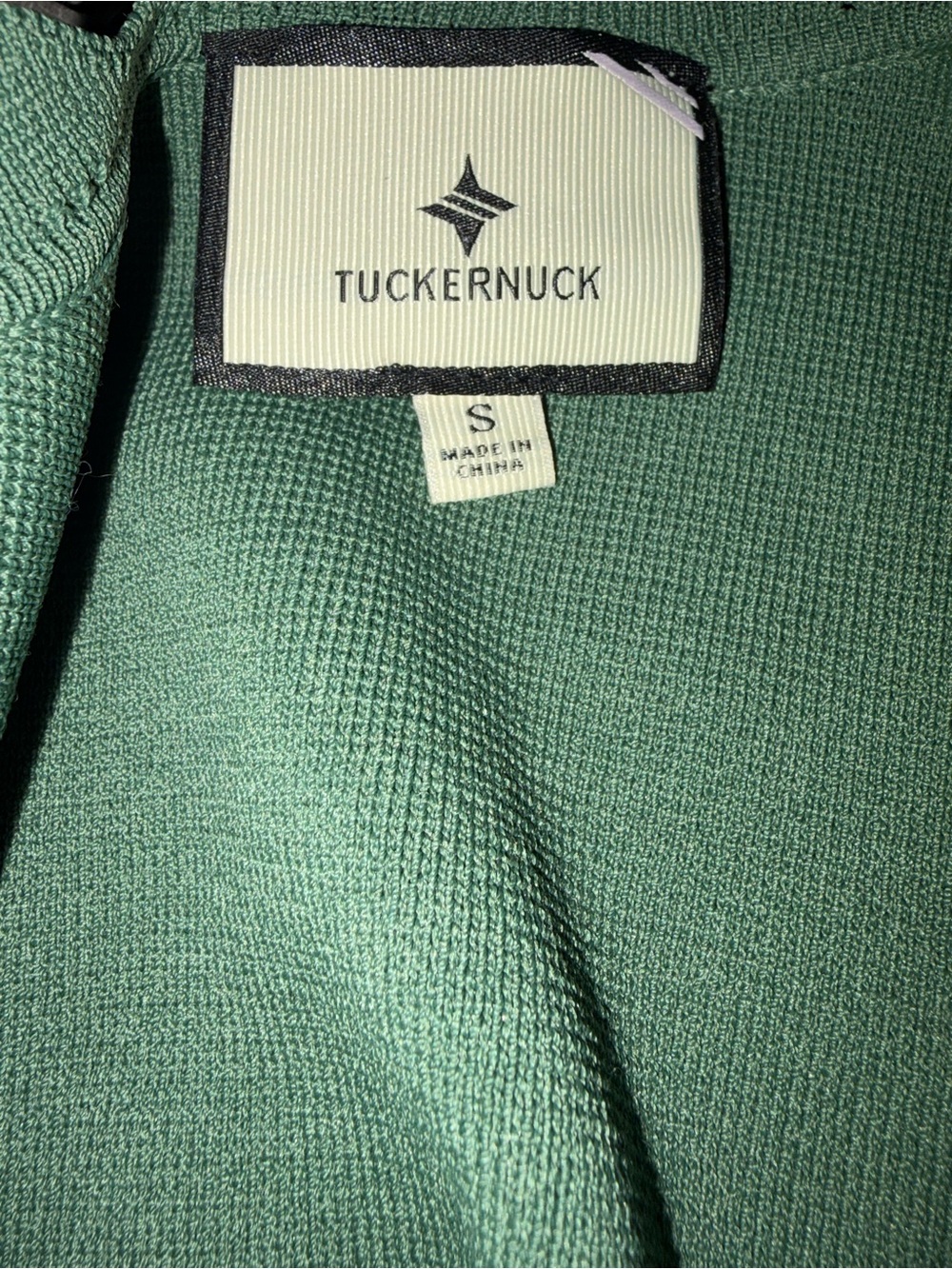 Tuckernuck Ric Rac Compression Tank in Green Size Small - Picture 3 of 4